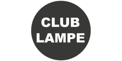 Logo club lampe zwart live Logo club lampe zwart live